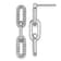 Rhodium Over Sterling Silver Polished Cubic Zirconia Paperclip Link Post
Dangle Earrings