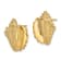 14k Yellow Gold 2D Textured Conch Shell Stud Earrings