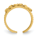 14K Yellow Gold Plumeria Toe Ring