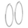 Rhodium Over 14k White Gold 2 9/16" Polished Tube Hoop Earrings