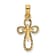 14k Yellow Gold Cut-Out Cross with Small Interior Cross Charm
