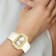 Ladies Charles Hubert Stainless White Leather 40x23mm Watch