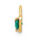 14K Yellow Gold Emerald Simulant Birthstone Heart Charm