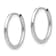 Rhodium Over 14K White Gold Endless Hoop 3 Pair Earring Set