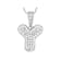 CZ Initial Y Bubble Letter Pendant Necklace In Sterling Silver 1.63ctw