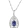 Oval Tanzanite and Cubic Zirconia Rhodium Over Sterling Silver Pendant
with chain, 0.86ctw