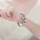 Ruby Color CZ Serpent Cuff Bracelet In Sterling Silver