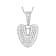 CZ Initial V Bubble Letter Pendant Necklace In Sterling Silver 1.74ctw
