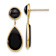 14k Yellow Gold Onyx Teardrop Dangle Earrings