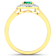 0.86ctw Green Emerald and Diamond 14K Yellow Gold Halo Ring