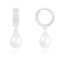 7.5-8mm White Cultured Freshwater Pearl Rhodium Over Sterling Silver Earrings