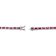 Ruby Color CZ Tennis Bracelet In Sterling Silver