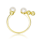 Freshwater Pearl Open Design Ring In 14K Gold Over Sterling Silver