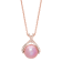 13-14mm Round Pink Freshwater Pearl with Diamond Accents 14K Rose Gold
Pendant with Chain