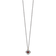Rhodium Over Sterling Silver with 14K Accent Garnet Necklace