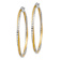 14k Yellow Gold and Rhodium Over 14k Yellow Gold Satin and Diamond-cut 1
3/4" Twisted Hoop Earrings