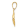14K Two-tone Gold Diamond-Cut Fish Pendant
