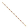10k Yellow Gold and Rhodium Over 10k Yellow Gold Diamond and Oval Ruby Bracelet