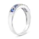 Sapphire and Diamond 14k White Gold Band Ring 0.66ctw