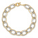 14k Two-tone Gold Fancy Oval Link Bracelet