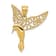 14K Yellow Gold Polished Hummingbird Pendant