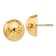 14k Yellow Gold 15mm Hammered Half Ball Stud Earrings
