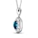 2.05ctw 14K White Gold Blue London Blue Topaz and White Diamond Pendant
with 18 inch Cable Chain