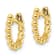 10K Gold Over Sterling Silver Polished Beaded Hoop Earrings