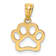 14K Yellow Gold Dog Paw Pendant