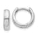 Rhodium Over 14k White Gold 5/16" Round Hinged Hoop Earrings