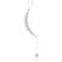 Sterling Statements Rhodium Over Sterling Silver Pave Moon Necklace with
Star Drop
