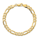 14K Yellow Gold 7mm Flat Figaro Chain Bracelet