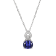 Blue And White Cubic Zirconia Platinum Over Sterling Silver Pendant With
Chain 6.65ctw