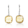 Yellow Citrine Rhodium Over Sterling Silver Earrings 11.00ctw