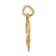 14k Yellow Gold Polished and Textured Double Heart Pendant