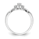 Rhodium Over 14K White Gold Lab Grown Diamond 3-Stone Complete Petite
Engagement Ring 0.1ctw