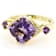 Amethyst With White Zircon Ring In 18K Gold Over Sterling Silver 3.88ctw