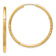 14k Yellow Gold Satin and Diamond-Cut 1 3/16" Endless Hoop Earrings