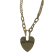Gold Tone Heart Pendant Necklace.