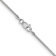 Rhodium Over 14k White Gold 0.9mm Solid Franco 22 Inch Chain