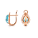 Blue Topaz 14K Rose Gold Over Sterling Silver Pear Drop Earrings