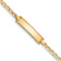 10k Yellow Gold Children's Flat Mariner Link ID Bracelet