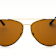 Tom Ford Shiny Black and Gold Tone Aviator Frames / Gray Brown Lenses Sunglasses