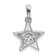 Rhodium Over 14k White Gold Diamond Star Pendant
