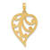 14k Yellow Gold Polished Leaf Pendant