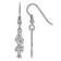 Rhodium Over Sterling Silver LogoArt Alpha Sigma Tau Small Dangle Earrings