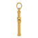 14k Yellow Gold Diamond-Cut Textured Cross Pendant