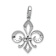 14K Two-tone Gold  Diamond Fleur-De-Lis Pendant