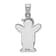 Rhodium Over 14k White Gold Satin Diamond Boy with Cap on Left Pendant