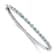 Rhodium Over 14k White Gold Blue Topaz and Diamond Bangle